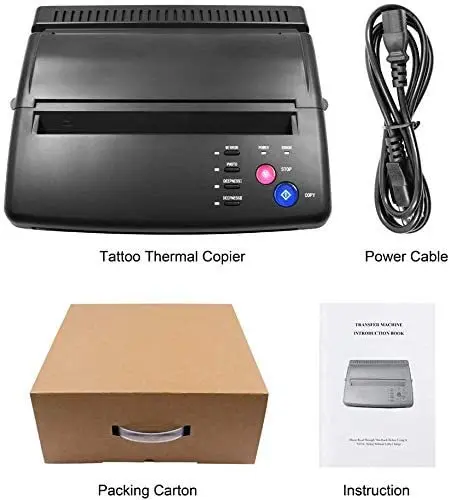 

110V-220V Tattoo Transfer Machine Thermal Printer Tattoo Thermal Stencil Printer Copier Machine and 500 Digital Patterns