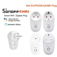 sonoff s26 zigbee wifi smart power plug smart home wireless socket outlet timer plugs works with alexa google home ewelink app