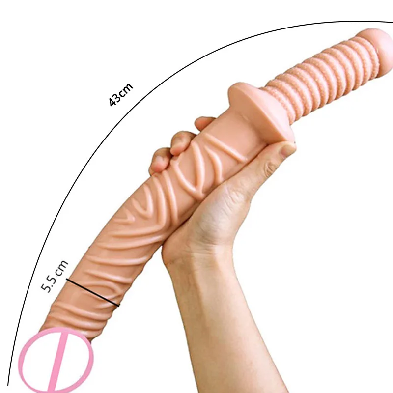 48X5.5CM большой фаллоимитатор с ручкой интимные игрушки для женщин искусственный