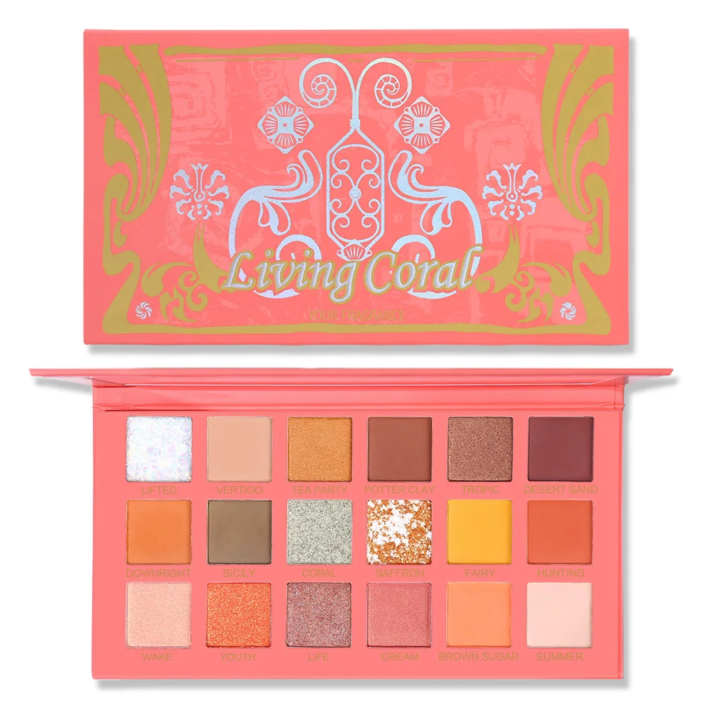 18 colors UCANBE бренд, 18 цветов, живые коралловые тени для век, матовые тени для век, матовый летний макияж, мерцающий пигментный телесный глаз, косметика - Цвет: 18 colors