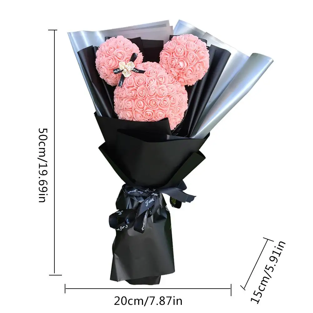 Праздничный подарок искусственный цветочный букет роза пузырьки вечный цветок