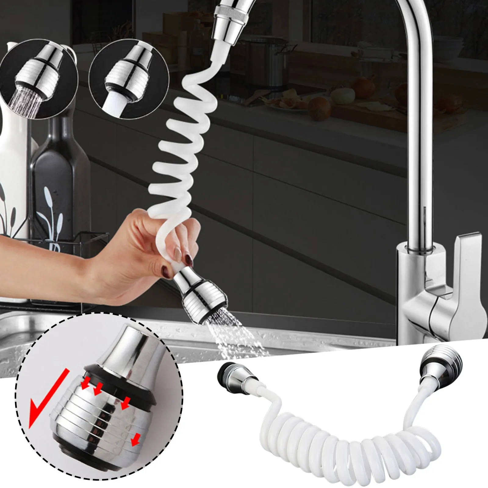 Универсальный Поворотный кухонный удлинитель для крана водосберегающий фильтр