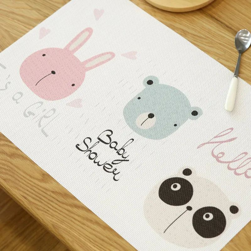 Детская подстилка для стола водонепроницаемая из ПВХ коврики обеденного