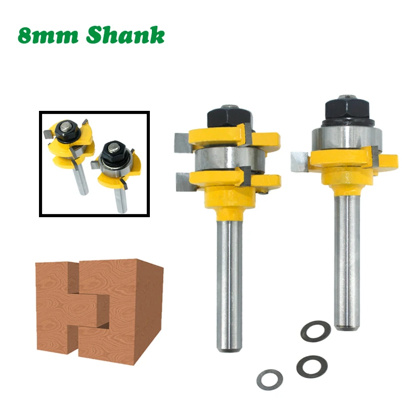 2 шт./компл. Концевая фреза 8 мм хвостовик фрезы резьба по дереву совместных