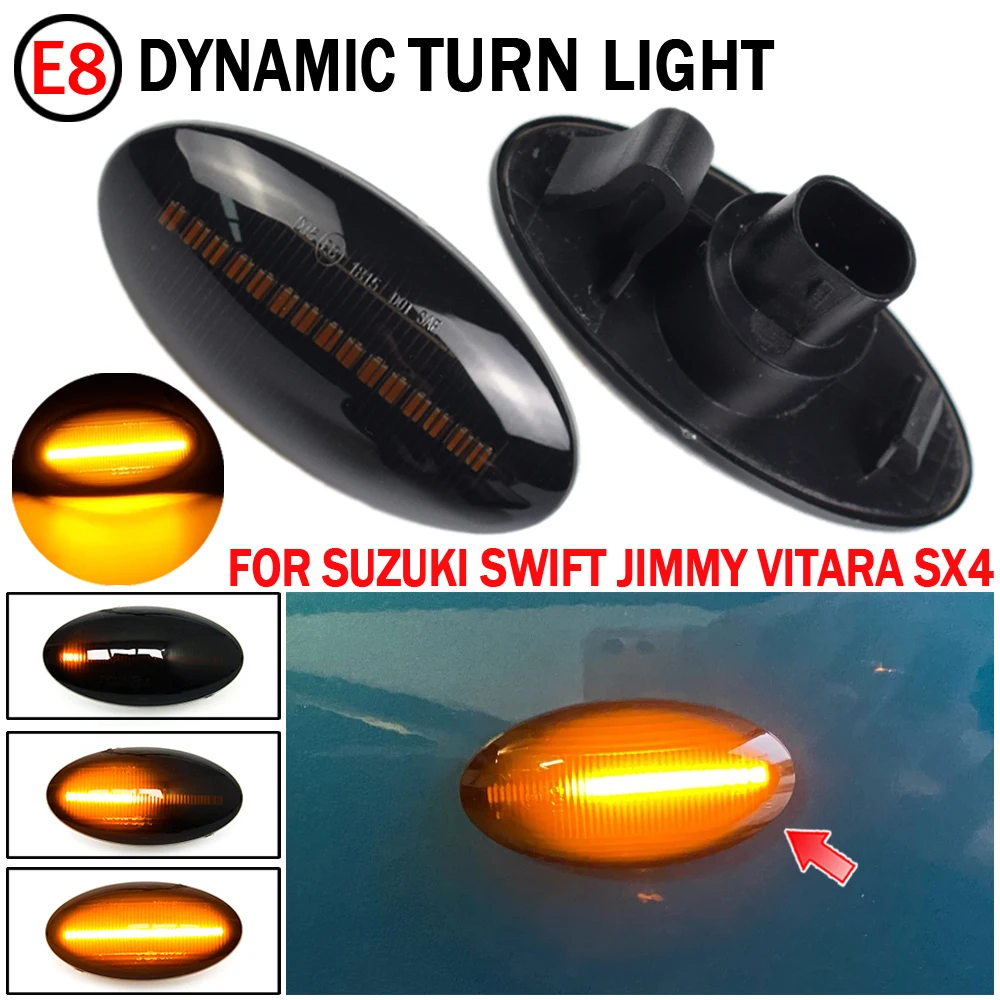 

2pcs LED Side Marker Light Repeater Lamp For Suzuki Swift Jimmy Vitara SX4 S-Cross Alto For Fiat Sedici Opel Vauxhall Agila