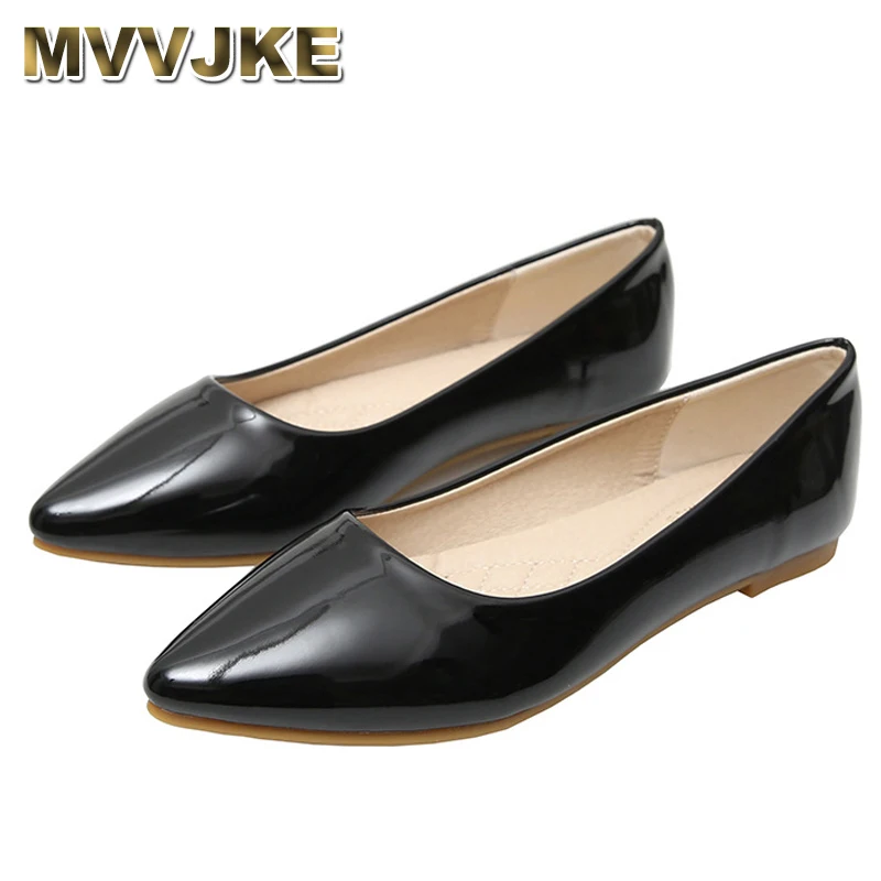 

MVVJKEWomen's Shoes Daily Flat Heel Slip On Shoes Lady Casual Pointed Toe Single Footwear Casual Ladies Shoes Size 33-43