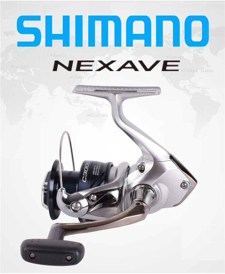Shimano Спиннинг рыболовная Катушка NEXAVE 1000 2500 C3000 4000 C5000HG спиннинг катушка для удочки
