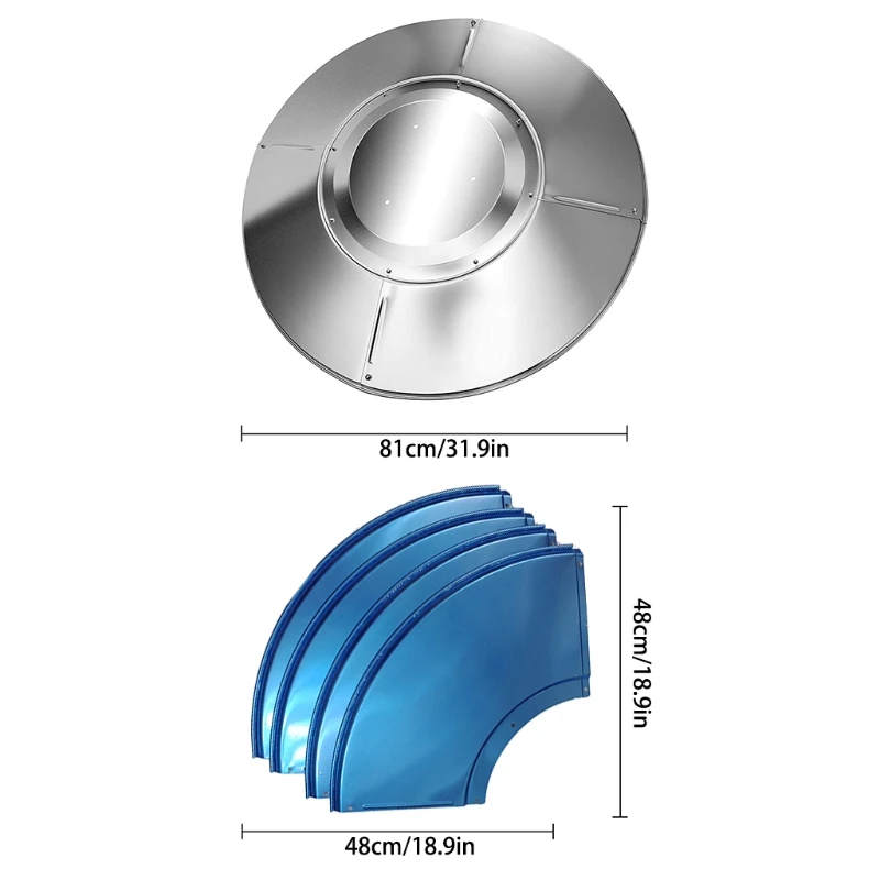 Наружный складной отражатель с тепловой фокусировкой для круглой фотовселенной