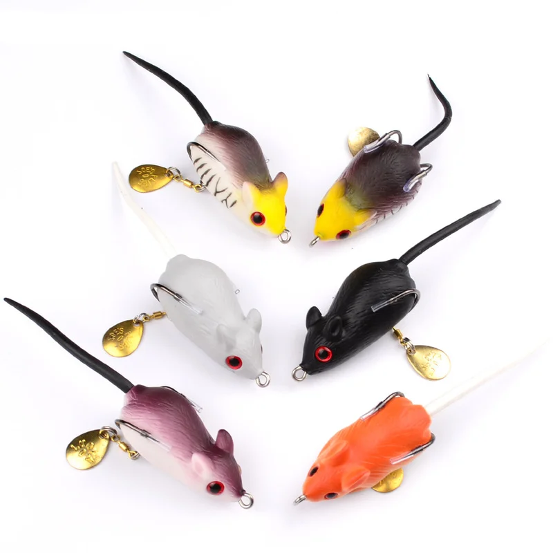 

1Pcs/lot 3D Eyes Soft Mouse Bait Fishing Lure 5cm 9g Floating Crankbait Artificial Bait Fishing Tackle Everything for Fishing