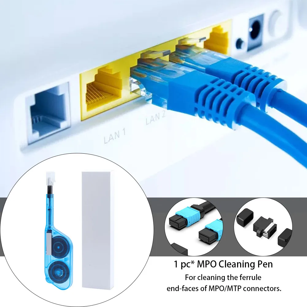 

600 Cycles For MPO MTP Fiber Optic Cleaner One Click Easy Operate Practical Schoonmaken Tool Universal Tape End Face Durable