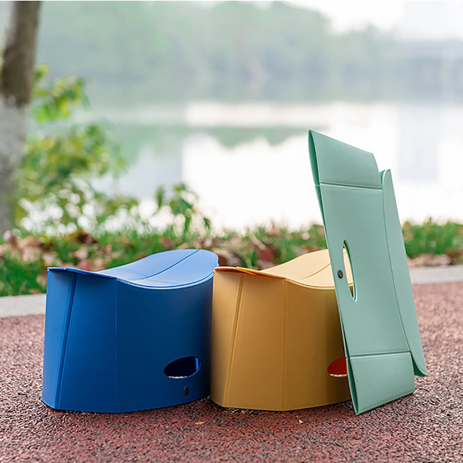 

40#Folding Stool Household Thickening Portable Outdoor Chair Light Fishing Ultra Light Folding Stool Plastic Low Dining Stools