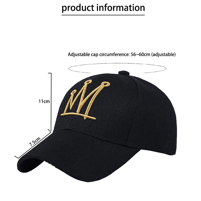 

Men's And Women's Autumn And Summer Sunscreen Wild Crown Sun Hat Peak Cap Baseball Cap Embroidered Twill Cotton Sun Hat