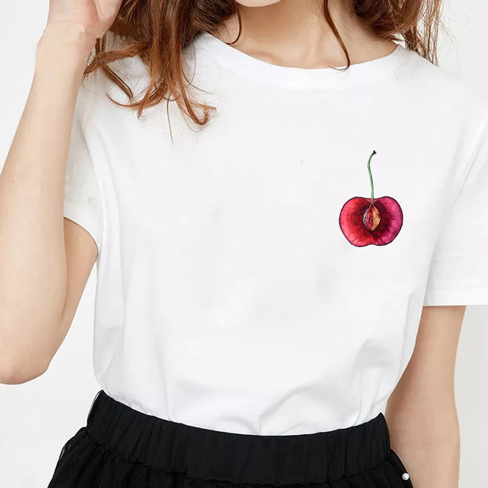 

Korean Kawaii Fruit Printed T Shirt Women O Neck Short Sleeve Loose Tshirt Summer Harajuku Girls Tee Shirt Tops Camisetas Mujer