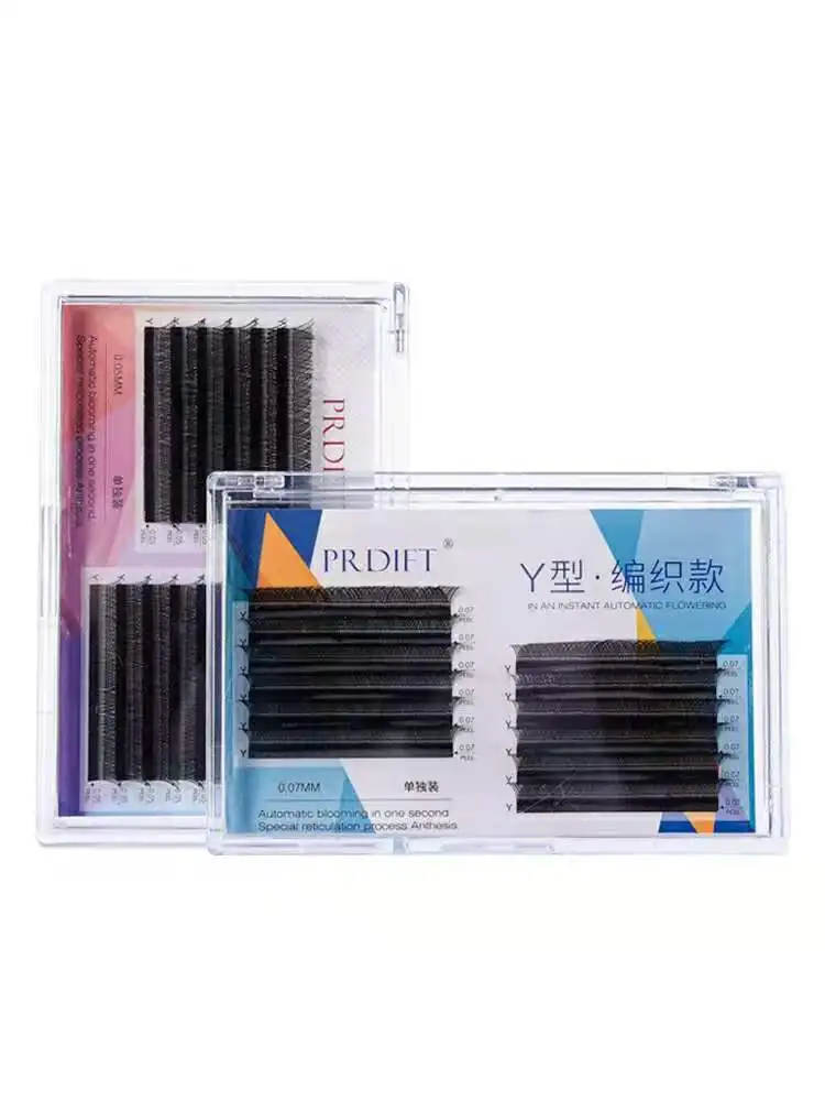 

YY Lashes Premade Volume Fans Soft Y Eyelash Extensions Naturally 0.05 W For 12Rows Salon Individual MakeUp Big V Wholesale OEM