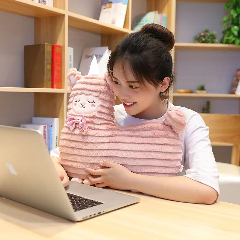 Новый Единорог подушки из альпаки милый розовый выдвижной бархат игрушечная