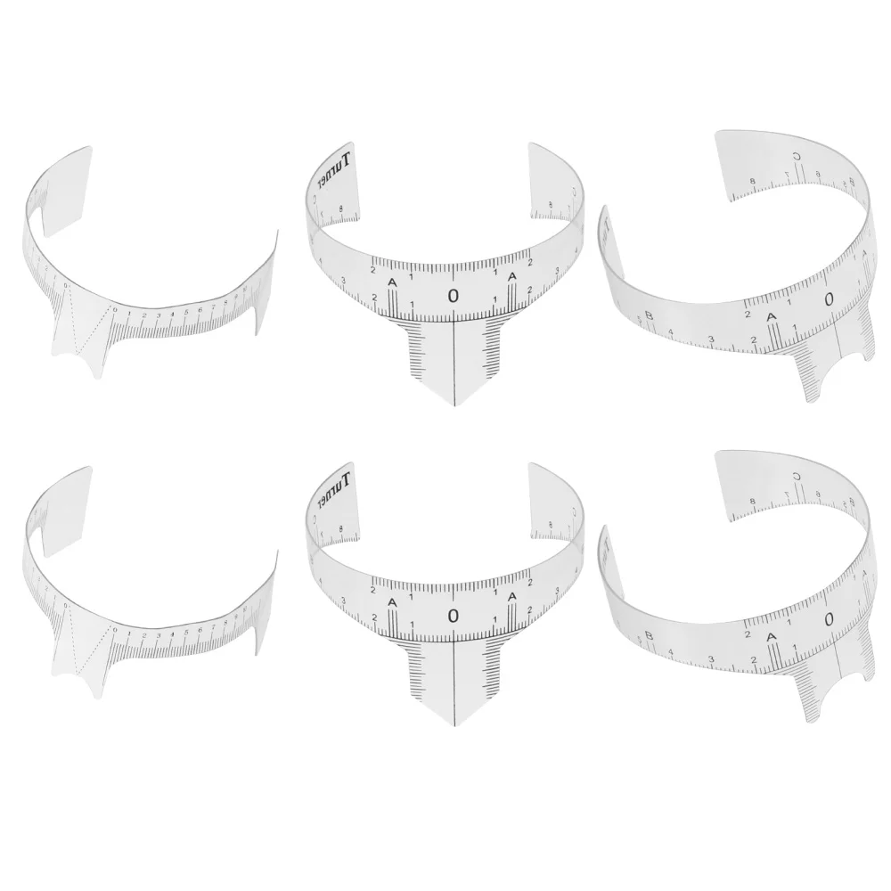 

6Pcs Nose Ruler Positioning Grooming Stencil Shaper Measure Tool