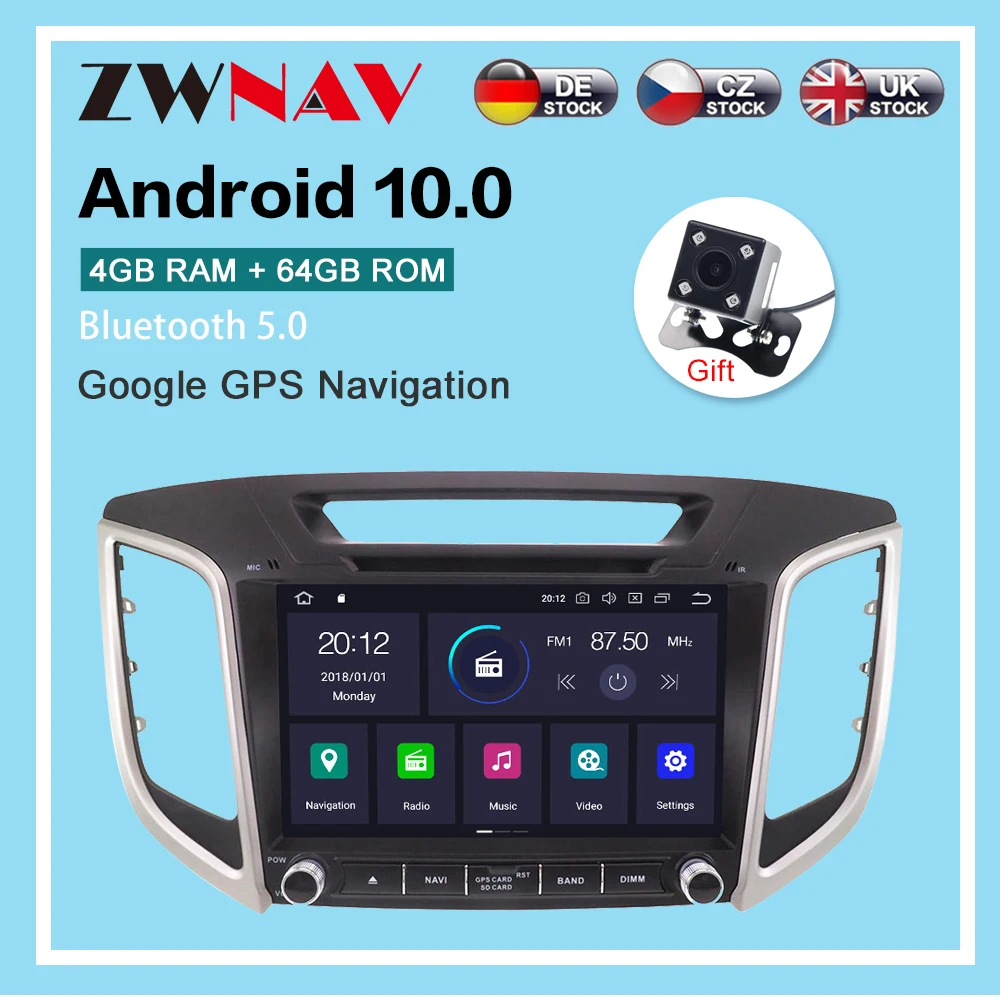 

Автомобильный GPS-навигатор на Android 10 DSP для HYUNDAI IX25 2017-2019, автомобильный мультимедийный плеер, радио, головное устройство, магнитофон, без DVD-пл...