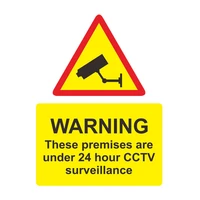 New Warning These Premises Protected 24 Hour CCTV Surveillance Car-Sticker Decals Bumper Bodywork Vinyl Cover scratches1713cm