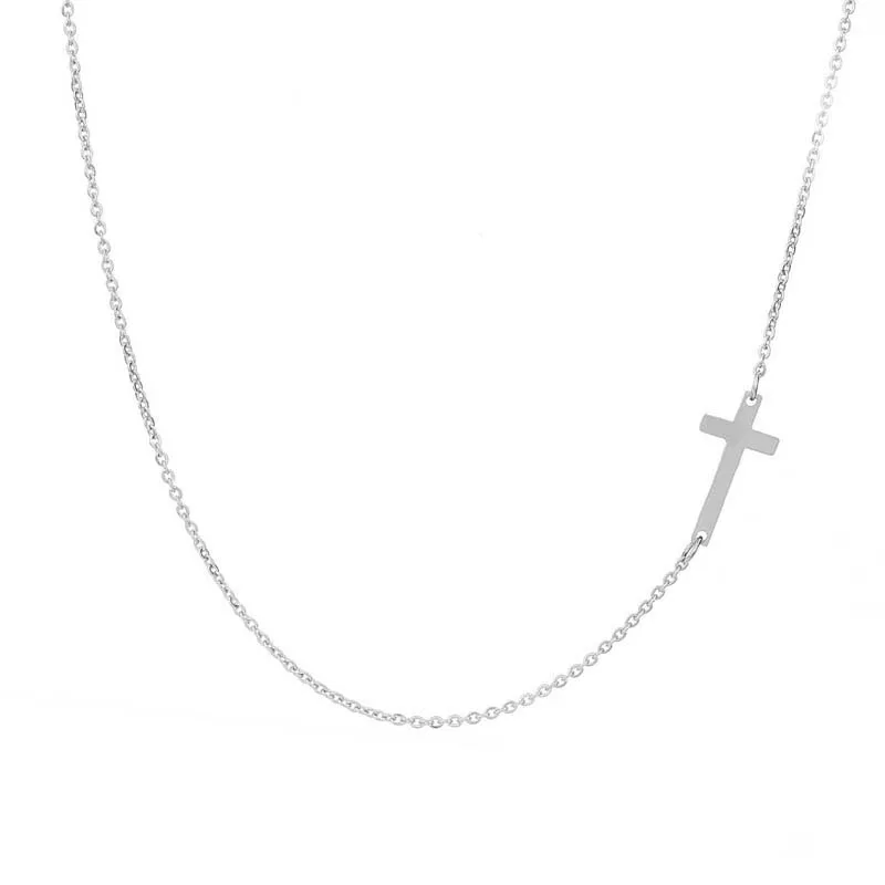 

Short Cross Pendant Necklace For Women Men Stainless Steel Necklace Religious Jewelry Gold Silver Color Choker Faith Necklace