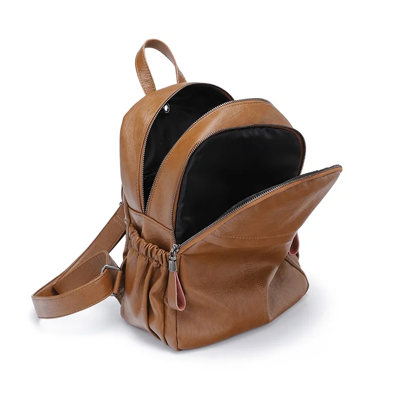 

Leather Shoulder Bag lady's Tide new Hot Trend Student Backpack