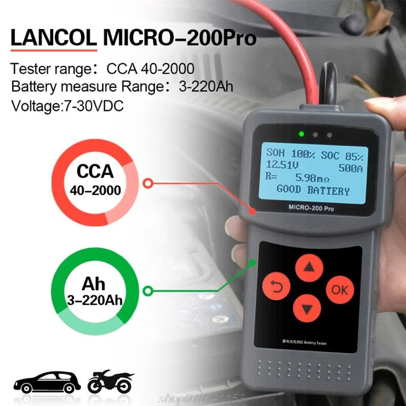 MICRO 200PRO автомобильной Батарея тестер Ёмкость Цифровой walkie talkie автомобильное