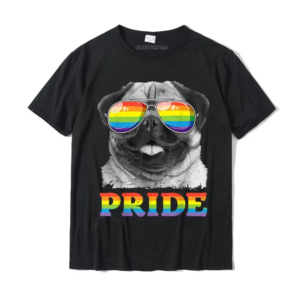 

Pug Gay Pride LGBT Rainbow Flag Sunglasses T Shirt LGBTQ T-Shirt Cotton Men T Shirts Cosie Tops Tees Coupons Funny