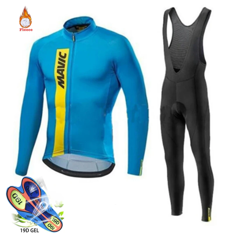 Трикотажный комплект для велоспорта Mavic мужчин с длинным рукавом зимняя