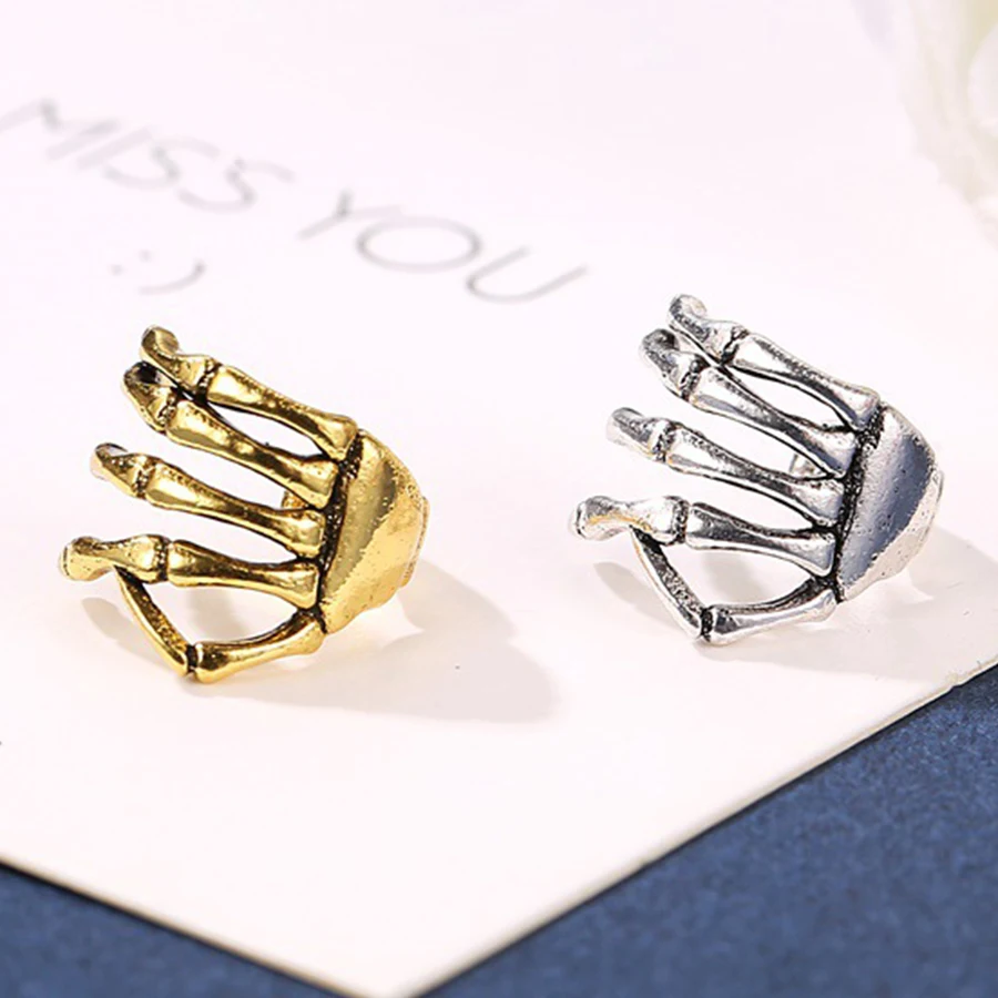 Starose 2 шт Панк Коготь Череп Ухо Манжеты Поддельные Серьги Спираль прокалывания