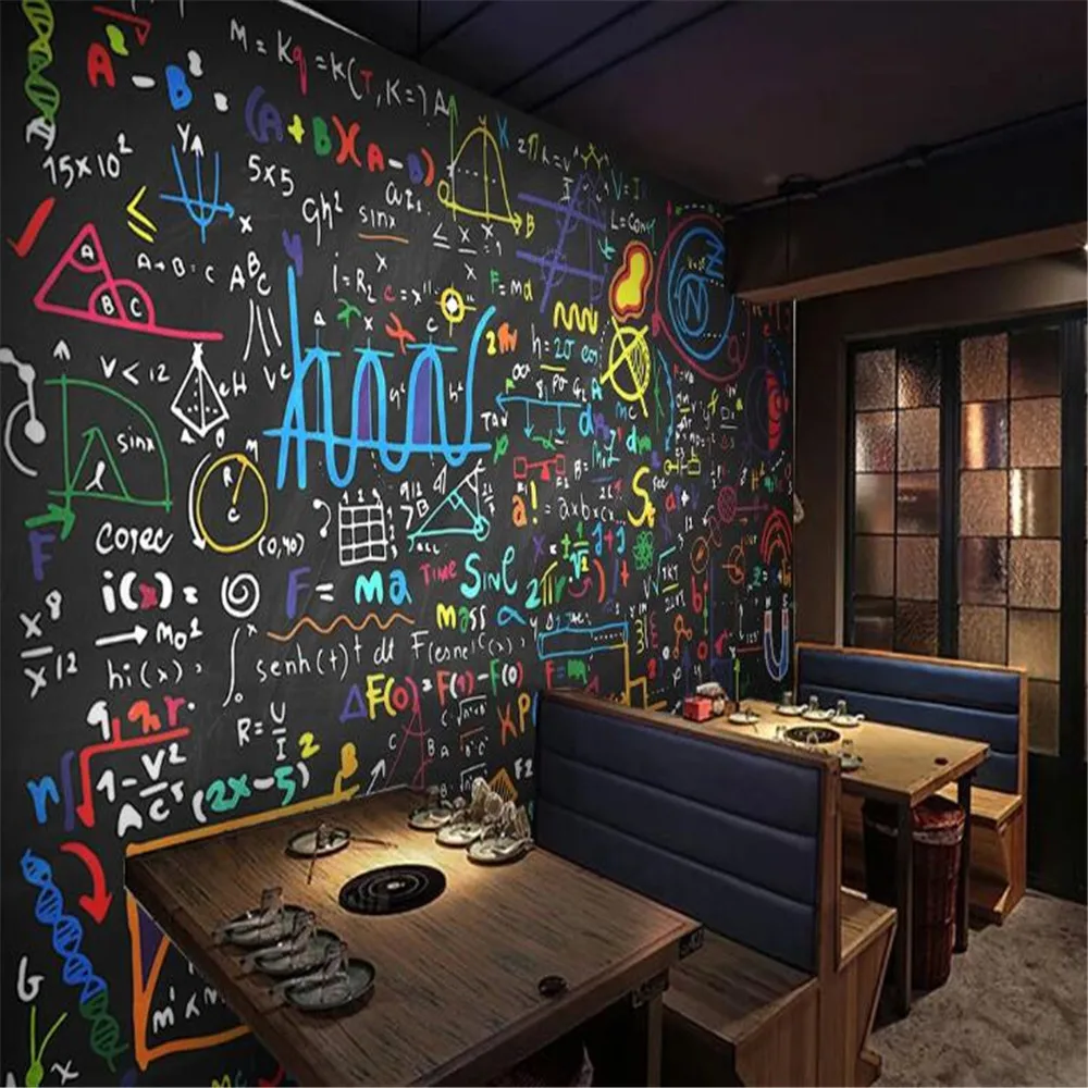 Milofi цветной мел математическая формула черная доска фоновая стена большие