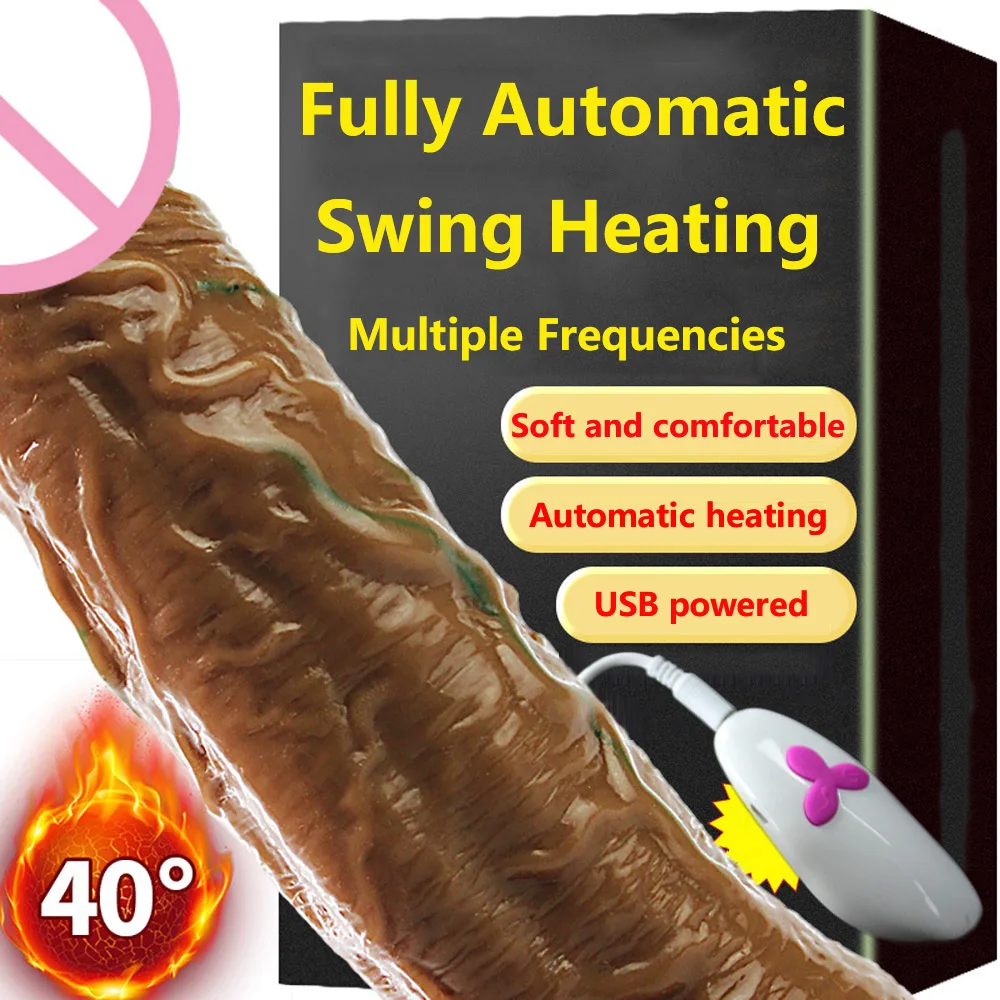 Нагревательный пенис для женщин яркий вибратор Вагина точка G анальная подставка