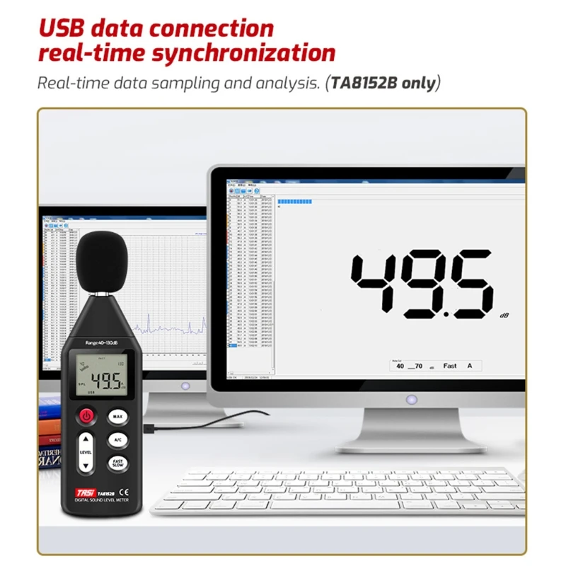 Цифровой измеритель уровня звука с USB-подключением тестер громкости и децибела