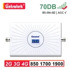 Усилитель сотового сигнала AGC 70 дБ 2G 3G 4G 850 1700 1900 B5 CDMA GSM LTE B2 B4 AWS UMTS Ретранслятор Мобильный телефон Lintratek