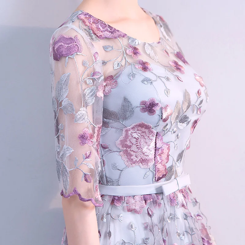 

Gray purple Bride Long Qipao Party Dress Oriental Women Elegant Slim Cheongsam Fashion Chinese Style chinese new wedding dress