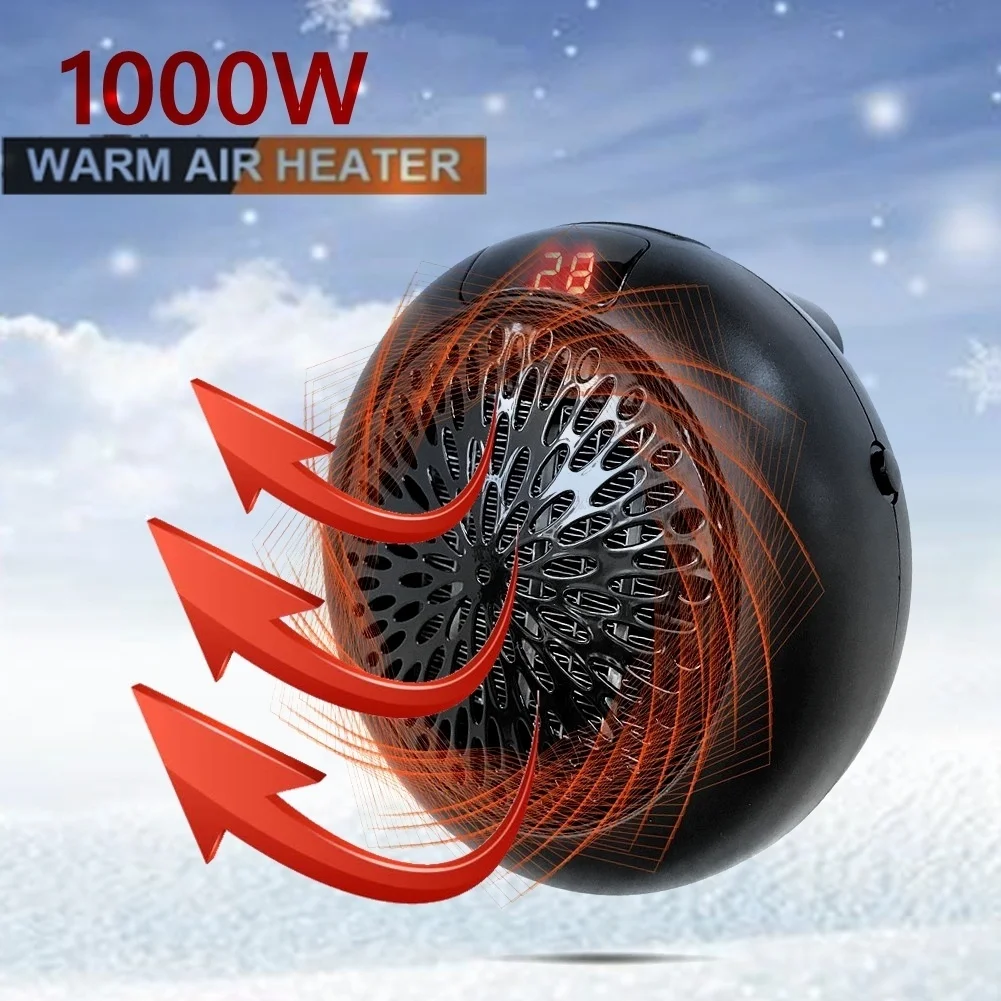 Электрический Обогреватель Вентилятор Настольный Удобный домашний настенный