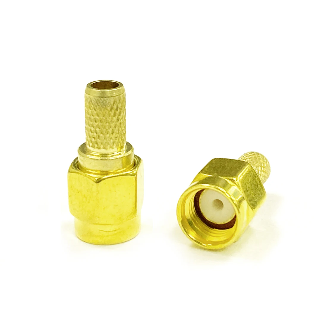 1pc RP-SMA Male Plug RF Coax Connector Crimp for RG58 RG142 RG400 LMR195 Cable Straight Goldplated NEW SMA Adapter | Обустройство