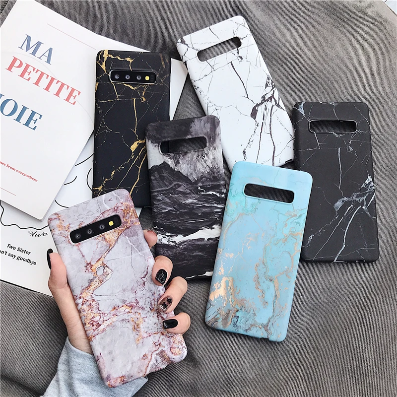 Роскошный жесткий защитный чехол из поликарбоната с мрамором для Samsung Galaxy S10 Lite S8