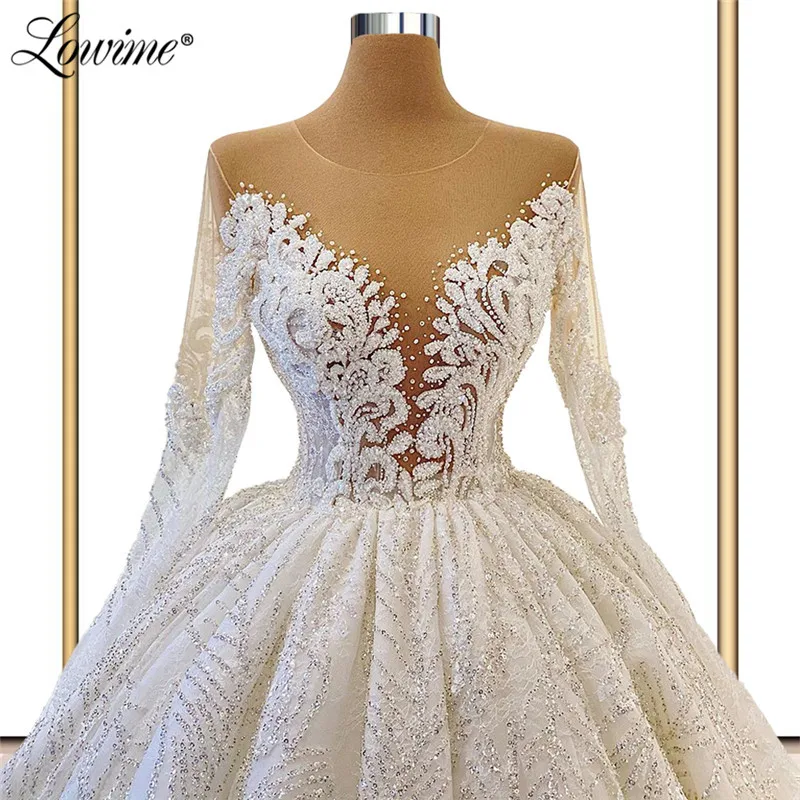 Glitter Beading A Line Wedding Dresses Muslim Bridal Gowns 2021 Plus Size Princess Bridal Gowns For Marriage Custom Made