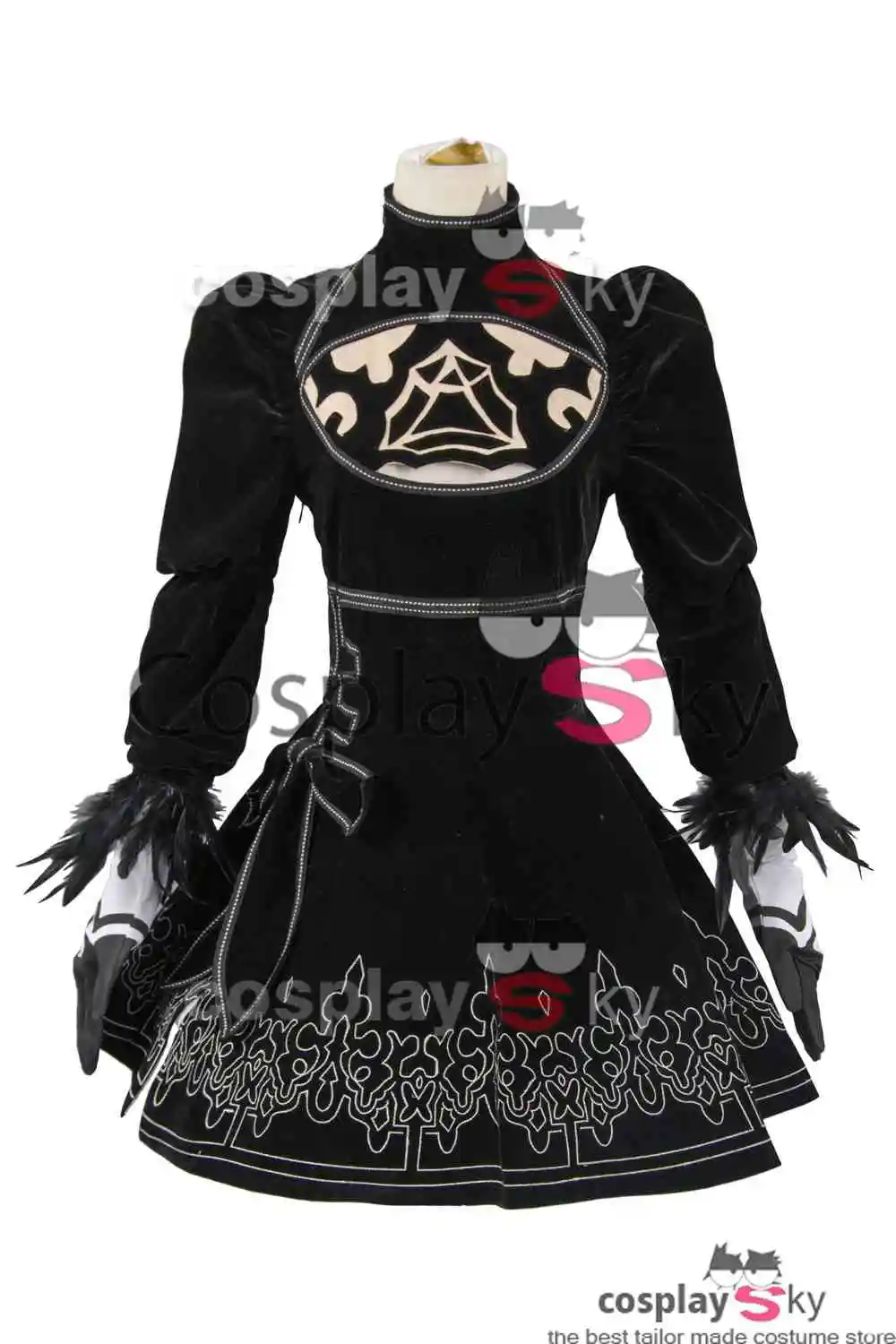 

Nier Automata Cosplay Yorha 2B Cosplay Costume Anime Women Outfit Halloween Costumes Girls Fancy Party Black Dress