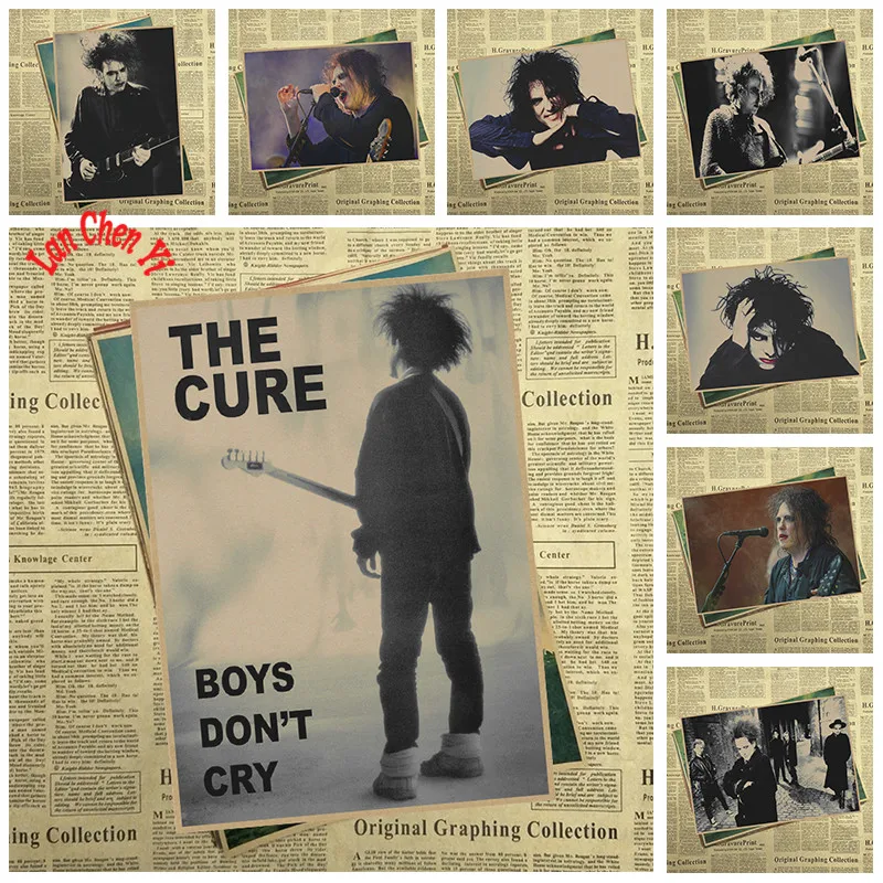 

The Cure постер из крафт-бумаги с музыкой рок-группы, декоративные картины на стену для гостиной, столовой