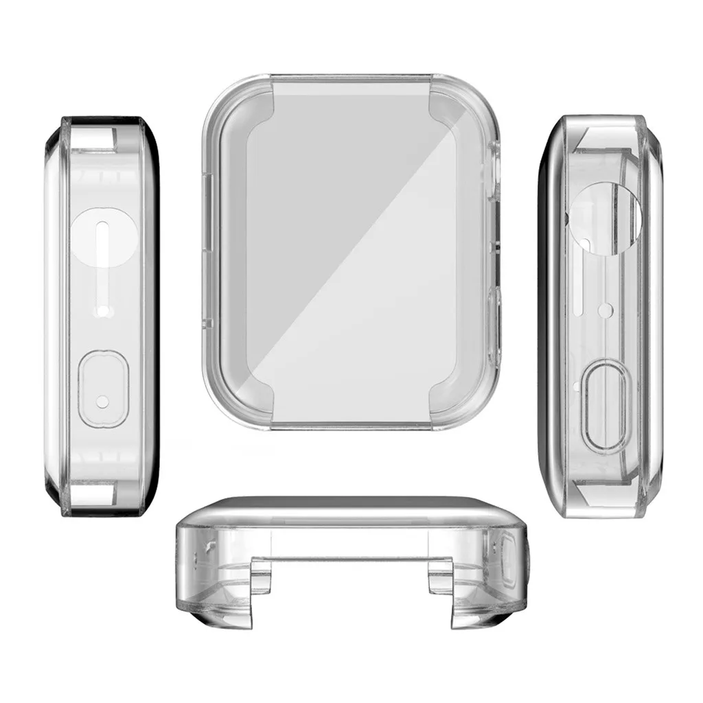 Силиконовый чехол для умных часов Xiaomi мягкий ультратонкий прозрачный черный