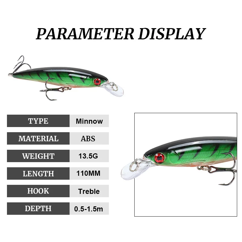 Minnow Рыболовная Приманка 11 см/13 5 г тонущие воблеры Pesca искусственная жесткая