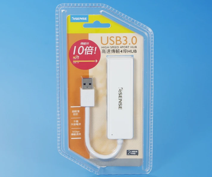 Пользовательский прозрачный usb флэш накопитель ПЭТ блистер упаковка или посылка