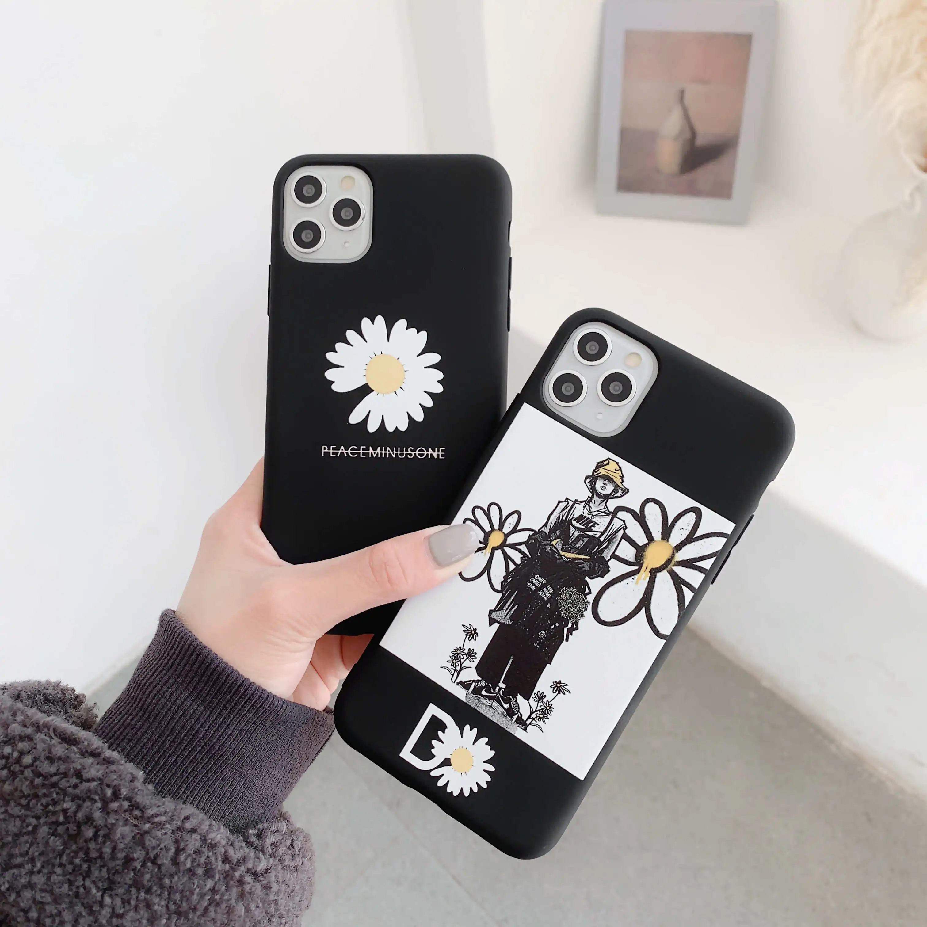Cool Phone Case For iPhone 11 Pro Max Cute Flowers Cover 6 6S Plus 7 8 XS MAX Black Back Soft TPU |