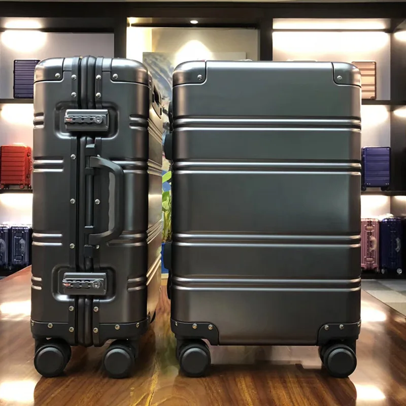 Чемодан на колесиках для деловых поездок из алюминиевого сплава 100% | Багаж и