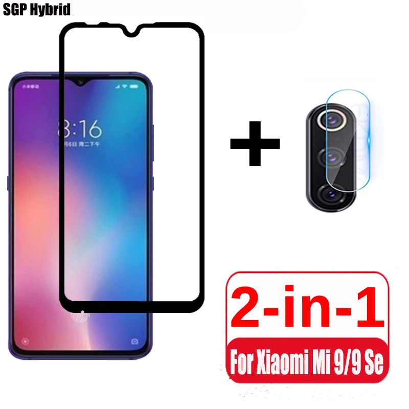 2 в 1 Защитное стекло для камеры Xiaomi Mi9 SE Mi 9 закаленное Защита экрана se Защитная