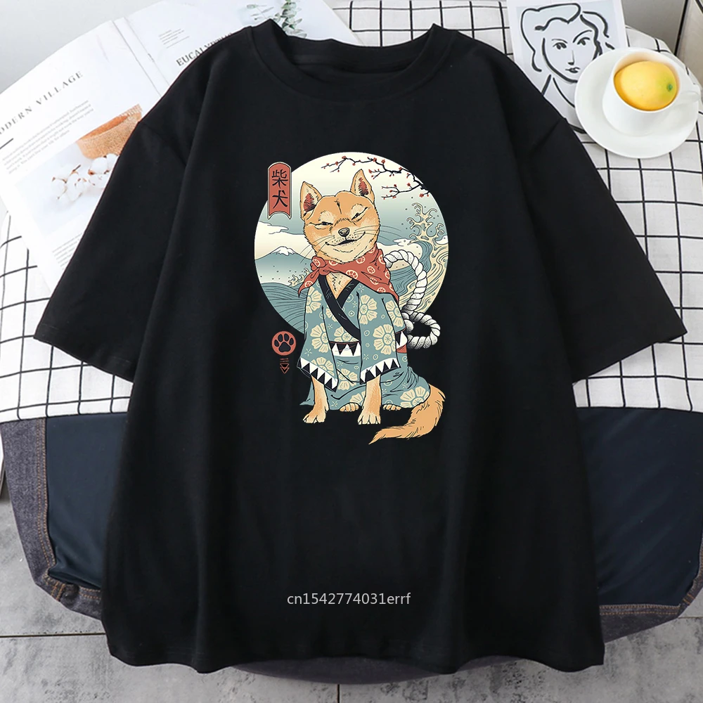 

Japanese Style Cartoon Shiba Inu T Shirt 2021 Summer Casual Tees Hip Hop Street T-Shirt O-Neck