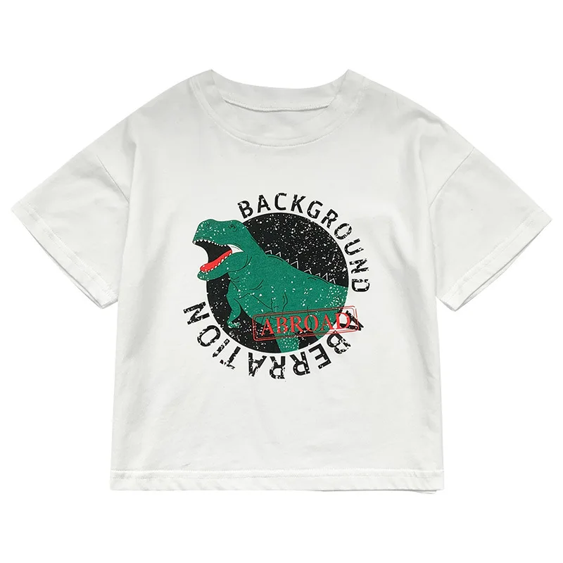 

Boys cotton short sleeve Tees 2021 summer new baby boys cartoon half sleeve loose T shirts kids clothes