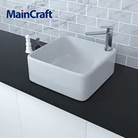 Bathroom Sink Ceramic Wash Basin Labavo Rectangle Waterfall Spout Basin Shampoo Bowl Washbasin Bath Lavamanos Vanity Set