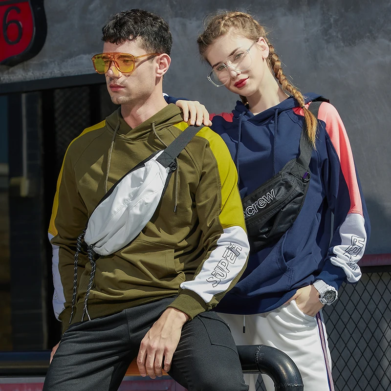 Ymwmhu Парные толстовки унисекс с длинным рукавом капюшоном воротником осенние