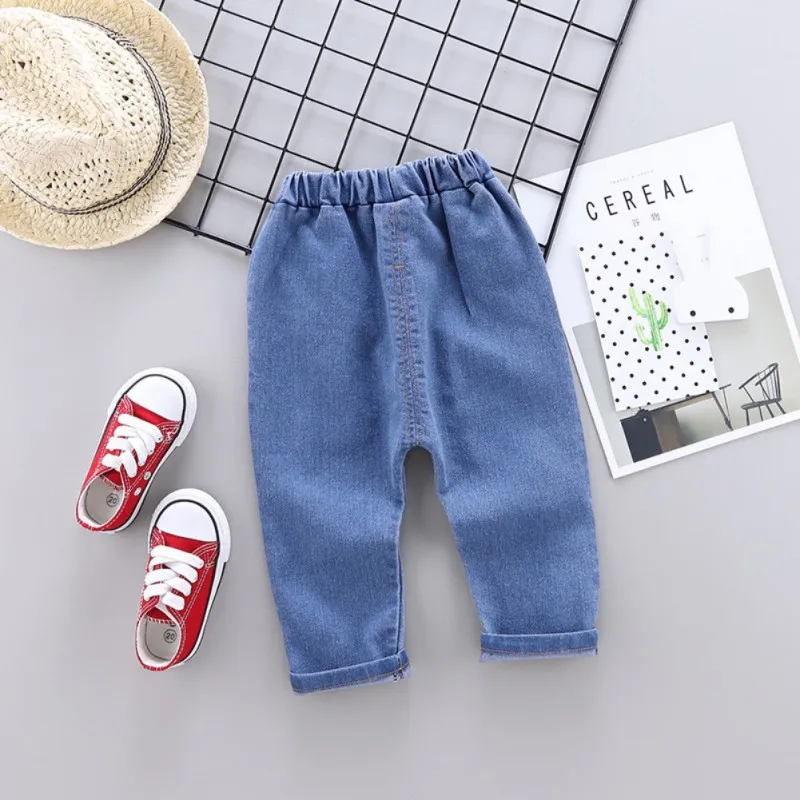 

Autumn Boy Letters Rainbow Print Denim Pant Baby Long Pants Trousers Bottoms Set Clothes 6M-4T